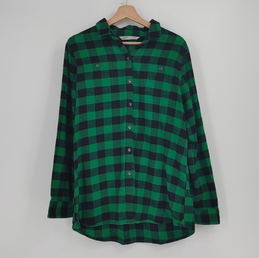 Woolrich Green and Black Plaid Button Down Shirt